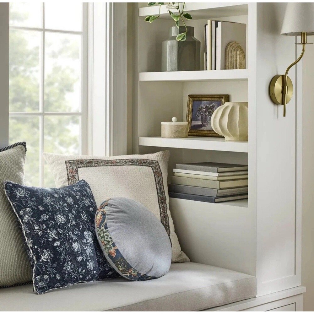 Oversized Square Border Pattern Cream - Threshold Design with Studio McGee - Picture 2 of 9